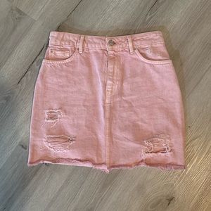 Pink Jean Skirt